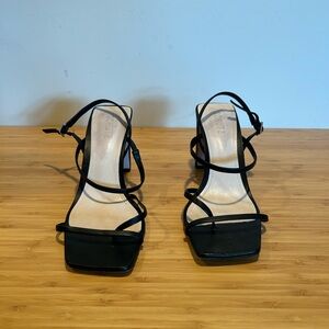 SCHUTZ Black Square Heels